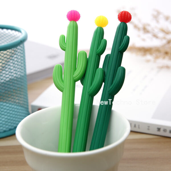 Creative Cactus Neutral Pen Plant Black Signature Office Pen Student Stationery Kawaii School Supplies Cute Stationary