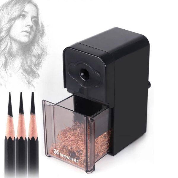 Tenwin Hand Crank Pencil Sharpener Mechanical pencil Sharpener sketch pencil Carbon pencil sharpener School Student Stationery