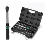 Double Scale Torque Wrench Set MTB Bike Socket Spanner Bicycle Motorcycle Ratchet Repair Toolbox Kit