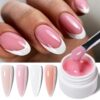 Pink White Extension Gel Nail Polish Acrylic Construct Hard Gel Semi Permanent Gel Nails Finger Prolong Gel Varnish
