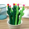Creative Cactus Neutral Pen Plant Black Signature Office Pen Student Stationery Kawaii School Supplies Cute Stationary