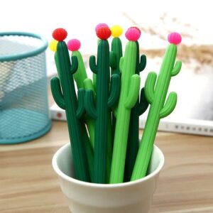 Creative Cactus Neutral Pen Plant Black Signature Office Pen Student Stationery Kawaii School Supplies Cute Stationary