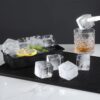 Grid Big Ice Tray Mold Giant Jumbo Large Food Grade Silicone Ice Cube Square Tray Mold DIY Ice Maker Ice Cube Tray