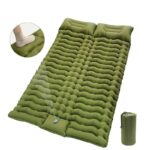 Double Sleeping Pad for Camping Self-Inflating Mat Sleeping Mattress with Pillow for Hiking Outdoor Persons Travel Bed Air Mat