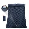 Double Inflatable Mattress with Built-in Pillow Pump Outdoor Sleeping Pad Camping Air Mat for Travel Backpacking Hiking