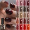 Autumn Red Brown Series Gel Nail Polish Chocolate Color Semi Permanent Soak Off All For Manicure Nail Art