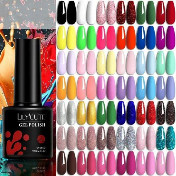 Colorful Gel Nail Polish  Long Lasting For Manicure Semi Permanent Base Top Coat Nail Art UV Gel Varnish