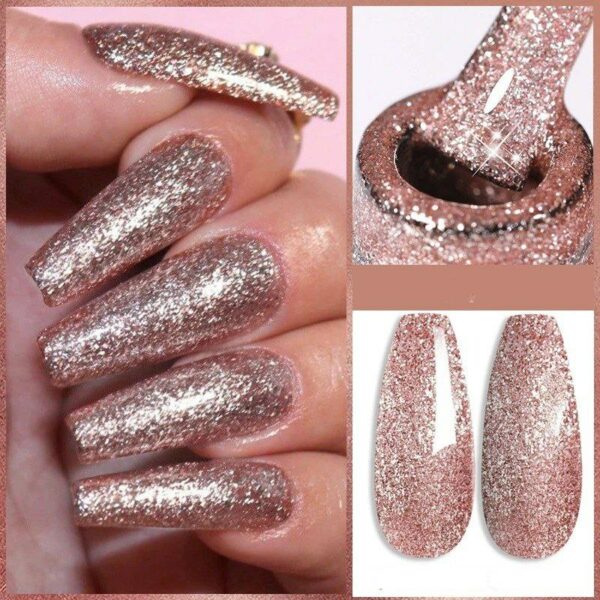 Powder Shiny Color Gel Nail Polish Sparking Manicure Nail Gel Semi-permanent Varnish LED Gel