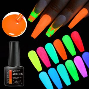 Dark Gel Nail Polish Neon Luminous Gel Vernis Semi Permanent Nail Art UV LED Varnish Design