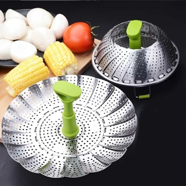 Universal Steaming Rack, Vegetable Steamer Basket, Stainless Steel Folding Steamer Basket Insert For Fish Seafood Bread Cooking