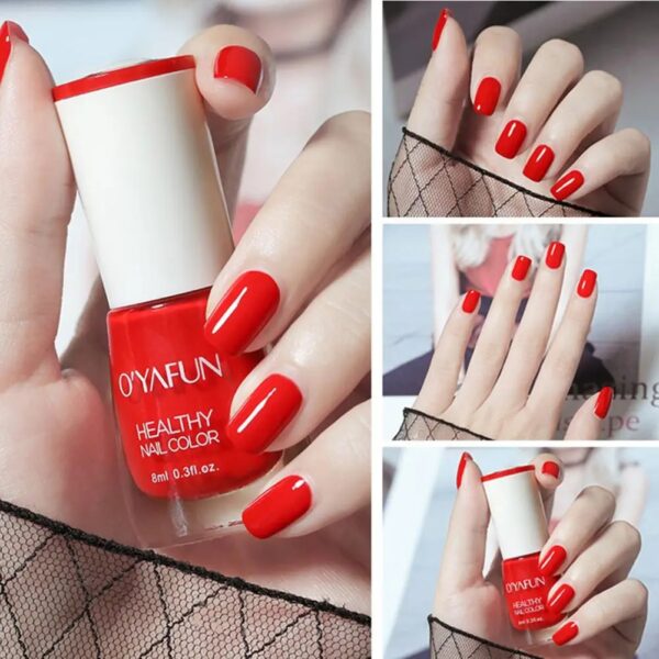 Practical Quick Dry Nail Polish Lightweight Manicure Color Polish Healthy Shiny Nail Color Polish for Female