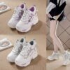 Women Sports Shoes Platform Mesh Breathable Vulcanized Shoe Wedge Casual Comfort Woman Summer