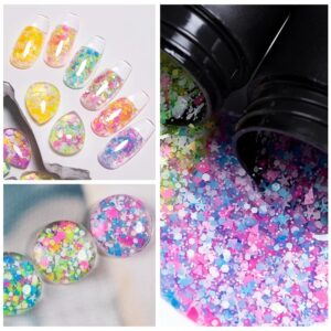 Colorful Star Sequins Gel Nail Polish 5ML Semi Permanent Varnish Hybrid Soak Off UV Nail Gel For Manicure