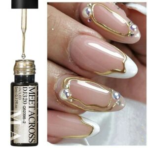 Metallic Gold Sliver Pink Liner Gel Nail Art Polish Painting Mirror Gel Graffiti Stripe Design Varnish DIY