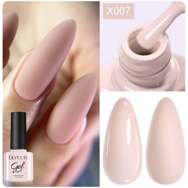 White Gel Nail Polish Nude Pink Translucent Color Manicure Semi Permanent Soak Off UV LED Nail Art Gel