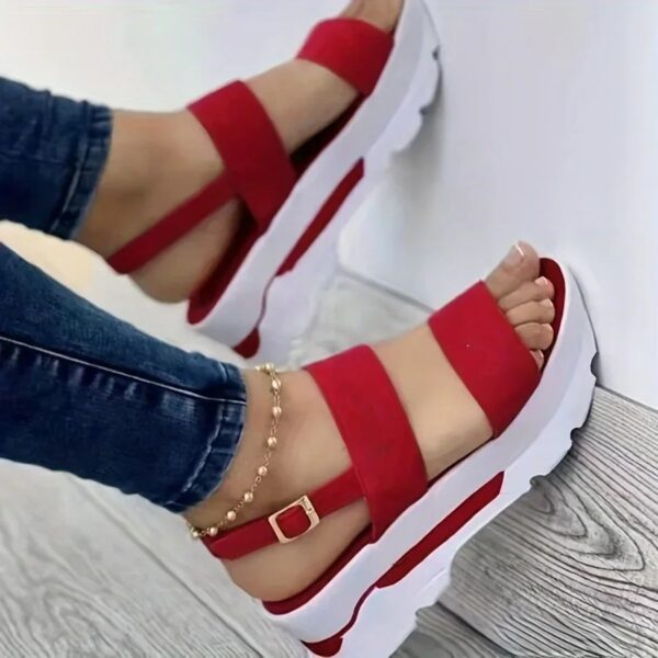 Shoes Summer Women Non Slip Durable Women's Sandals Wedges Basic Buckle Slippers Women
