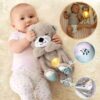 Baby Plush Doll Breathing Bear Newborn Soothing Sleep Playmate Otter Toy Kids Music Sleeping Companion Sound Light Doll Toy Gift