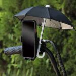 Portable Mobile Phone Holder Mini Parasol Waterproof Riding Cell Phone Holder Sun Shade Decoration Riding Accessories