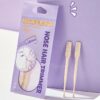 Toothed Design Nose Hair Trimmer Double-end Cleaning Nose Hair Trim Blade Clean The Ears Beige Nose Hair Shaver Scissors