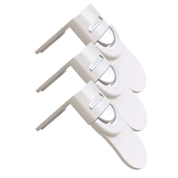 Baby Safety Lock Drawer Anti-Pinching Hand Cabinet Drawer Locks Plastic White Safety Buckle for Children Security Protection
