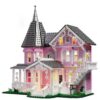 Building Block Set Pink Palace Model Apartment Ideas Movie Architecture Toy for Boys and Girls Christmas Gift
