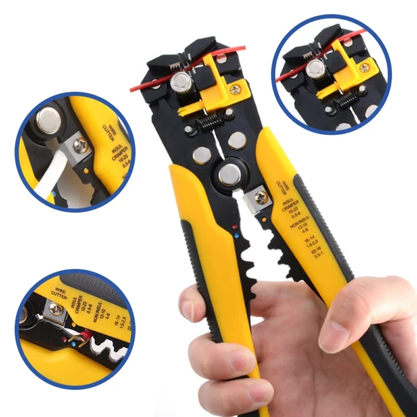 Crimper Cable Cutter Adjustable Automatic Wire Stripper Multifunctional Stripping Crimping Pliers Terminal Hand Tool 1