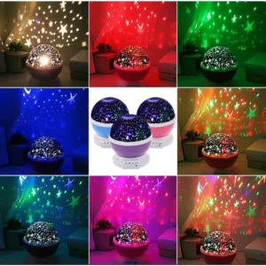 Galaxy Projector Starry Sky Rotating LED Night Light Planetarium Children Bedroom Star Night Lights Moon Light Kids Gift Lamp 2