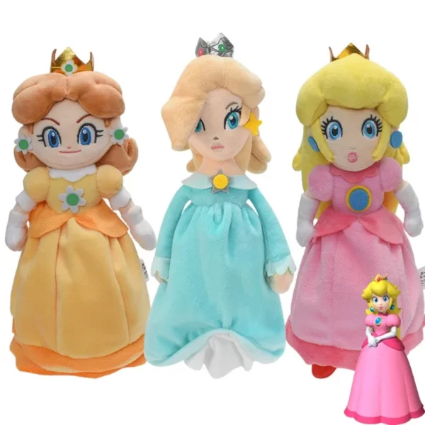 Super Marios Bros Anime Figures Daisy Rosalina Peach Princess Plushes Dolls Cartoon Stuffed Animal Kawaii Model Kids Toys Gifts 1