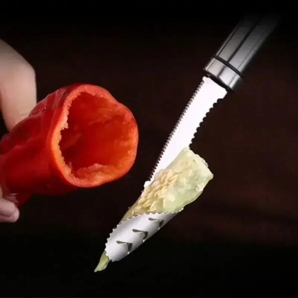 Pepper Corer Chili Seed Remover Jalapeno Peppers Cucumber Tomato Deseeder Twist Seed Bell Core Separator Cutter Kitchen Tool