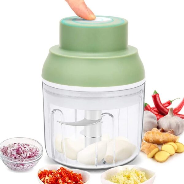 Mini Food Processor USB Charging Powerful Motor Ginger Masher Chili Meat Blender Mincer Kitchen Food Mixer Tools