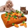 Carrot Snuffle Mat for Dogs Cats Puzzle Toy Carrots for Small Medium Large Interactive Pet Stress Relief Dogs Chew Toys