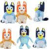 Blueyed Dog Bingo Family Plush Toy Cartoon Dog Soft Stuffed Animals Dolls Birthday Christmas Gifts Family Blue-Y Bingo
