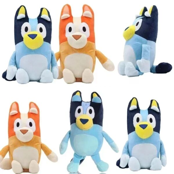 Blueyed Dog Bingo Family Plush Toy Cartoon Dog Soft Stuffed Animals Dolls Birthday Christmas Gifts Family Blue-Y Bingo