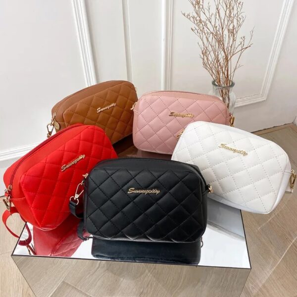 Tassel Small Messenger Bag For Women Trend Lingge Embroidery Camera Female Shoulder Bag Fashion Chain Ladies