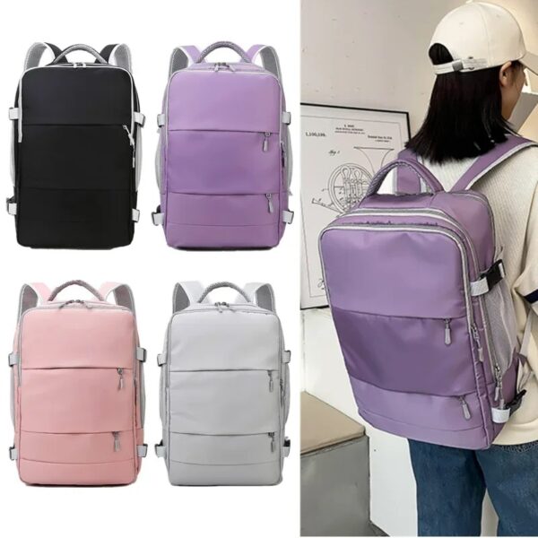 Large Capacity Travel Backpack For Women Trekking Mountaineering Bag USB Charging Port Waterproof Sports Fitness Bag