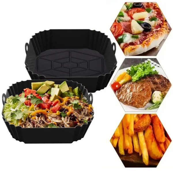 Air Fryer Silicone Liners Square Airfryer Liners Reusable Air Fryer Accessories Replacement for Parchment Airfryer Liners