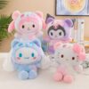 Anime Sanriod Toys Kawaii Kuromi Cinnamorol Plush Soft Stuffed Animals Doll Plushie Pillow Children's Toys Gifts