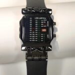 LED Watch Men Fashion Creative Crab Type Electronic Watch Luminous Binary Gift Business Style Cool Waterproof Multi Function