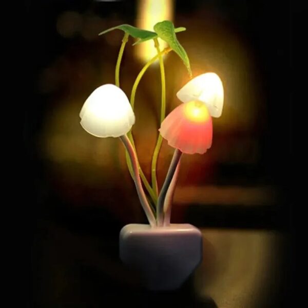 Novelty Mushroom Fungus Night Light Light Sensor LED Colorful Mushroom Lamp Led Night Lights