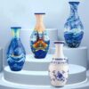 3D Art Puzzle Vase DIY Living Room Arrangement Flower Arrangement Home Decoration Puzzle Vase Hand-assembled