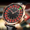 Men's Mechanical Watch Stainless Steel Watch Push Button Roulette Rotating Sapphire Glass Watch Waterproof
