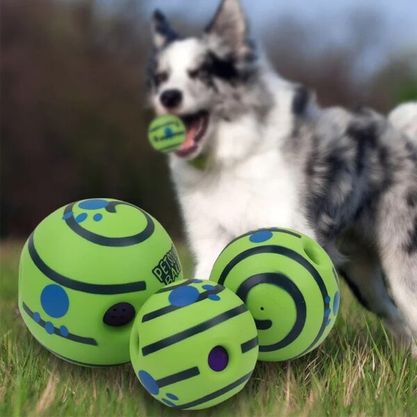 Wobble Wag Giggle Glow Ball Interactive Dog Toy Fun Giggle Sounds When Rolled or Shaken Pets Know Best As Seen