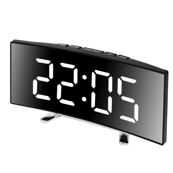 Electronic Alarm Clock Noiseless Design Digital LED Large Display Mirror Electronic Clock Digital Alarm Clock LED Mirror Clocks