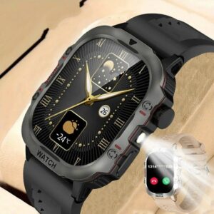 LED Men Smart Watch HD Touch Screen Bluetooth Call Smartwatch Multi sport Mode Health Monitoring Waterproof Smart Watch