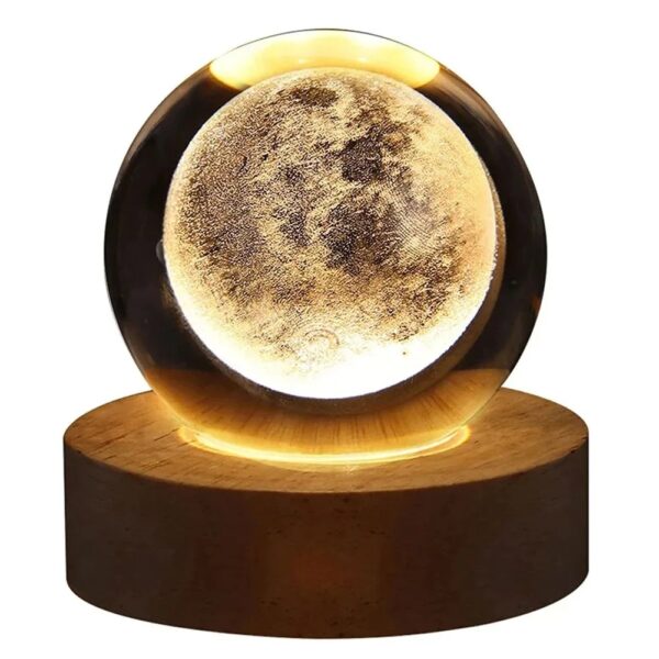 3D Crystal Ball Lamp with Galaxy and Planetary Projections USB Night Light for Cozy Atmosphere plasma ball