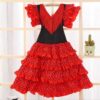 Dress Women Europe America Short Sleeve Midi Dress Traditional Spanish Dance Dress For Girls Festival Tassel Dot Dress