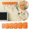Kitchen Bathroom Six Row Wall Hook Wall Hanger Home Storage Tools Multi-functional Corner Hook
