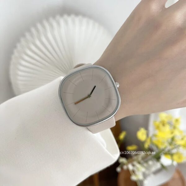 Women Watches Minimalism Square Dial Leather Strap Lady Watch Quartz Watch for Couple