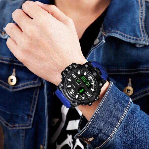 Top Brand Style Sports Boys Watches Military Quartz Watch Men Led Digital Electron Wristwatch For Teen Clock