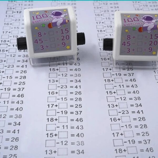 Math Roller Stamp Smart Stamps for Math Problems Roller Digital Fill in The Blank for Kids Math Practice Question Maker Home